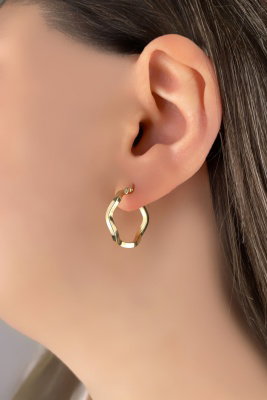 Zikzak Altın Küpe 8KP2771 - 2