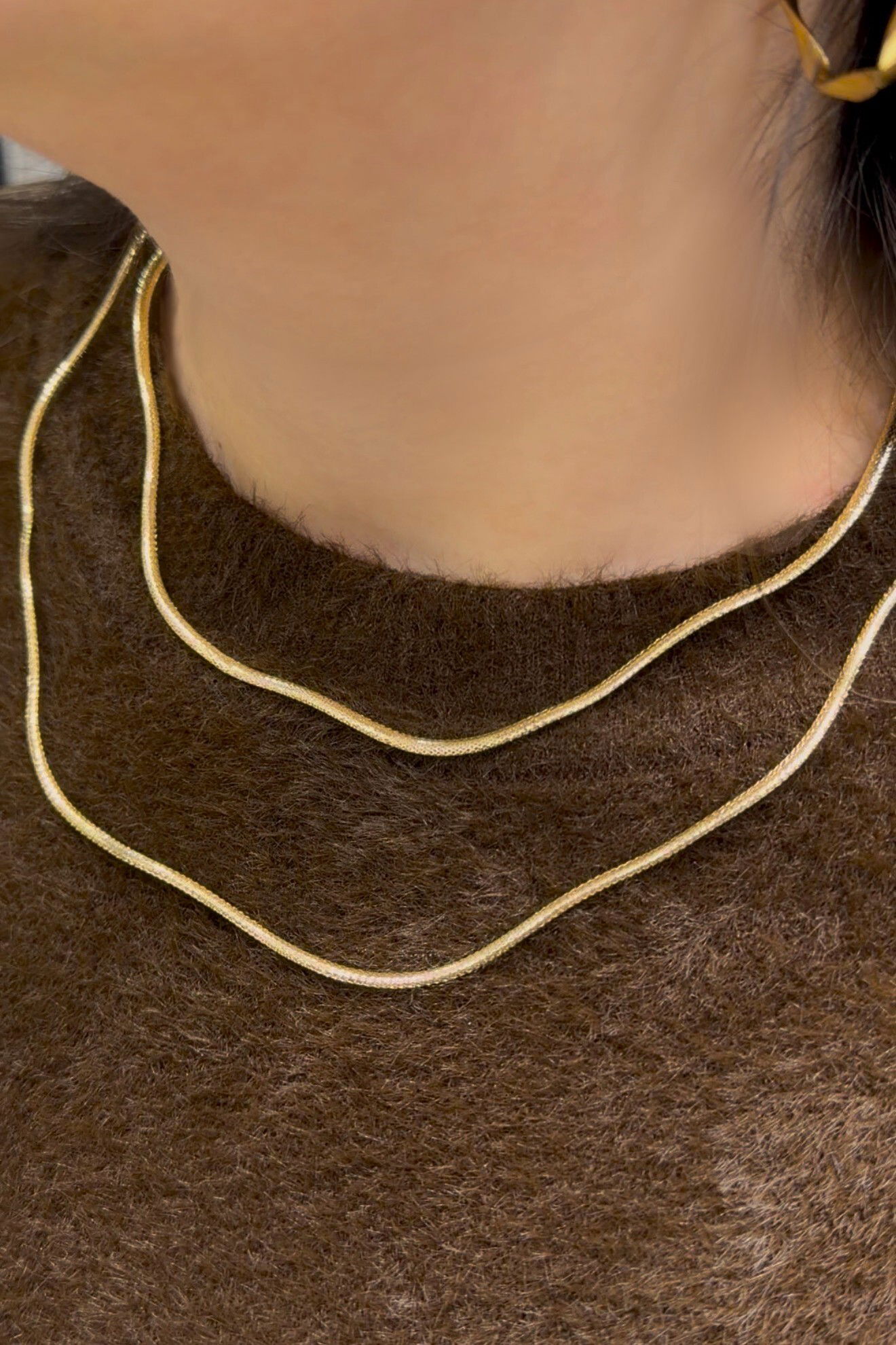 Zikzak İtalyan Altın Kolye 14KLY7656 - 1