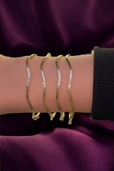 Zikzak Kalemli Altın Bilezik 8KLPC848 - Altınaşkı