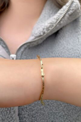 Zikzak Kalemli Altın Bilezik 8KLPC848 - 2